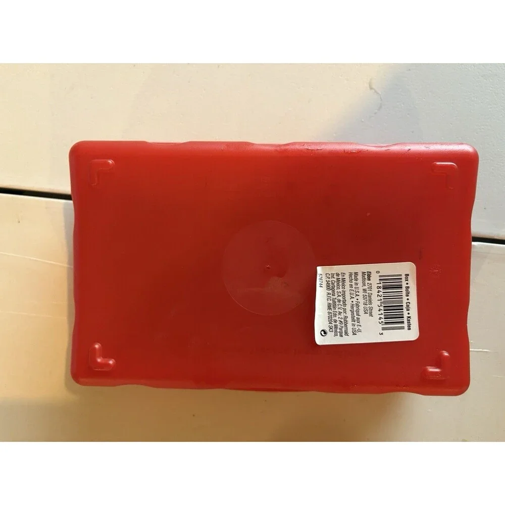 Red Plastic Storage Container with Snap‑On Lid – Small Organizer Box
